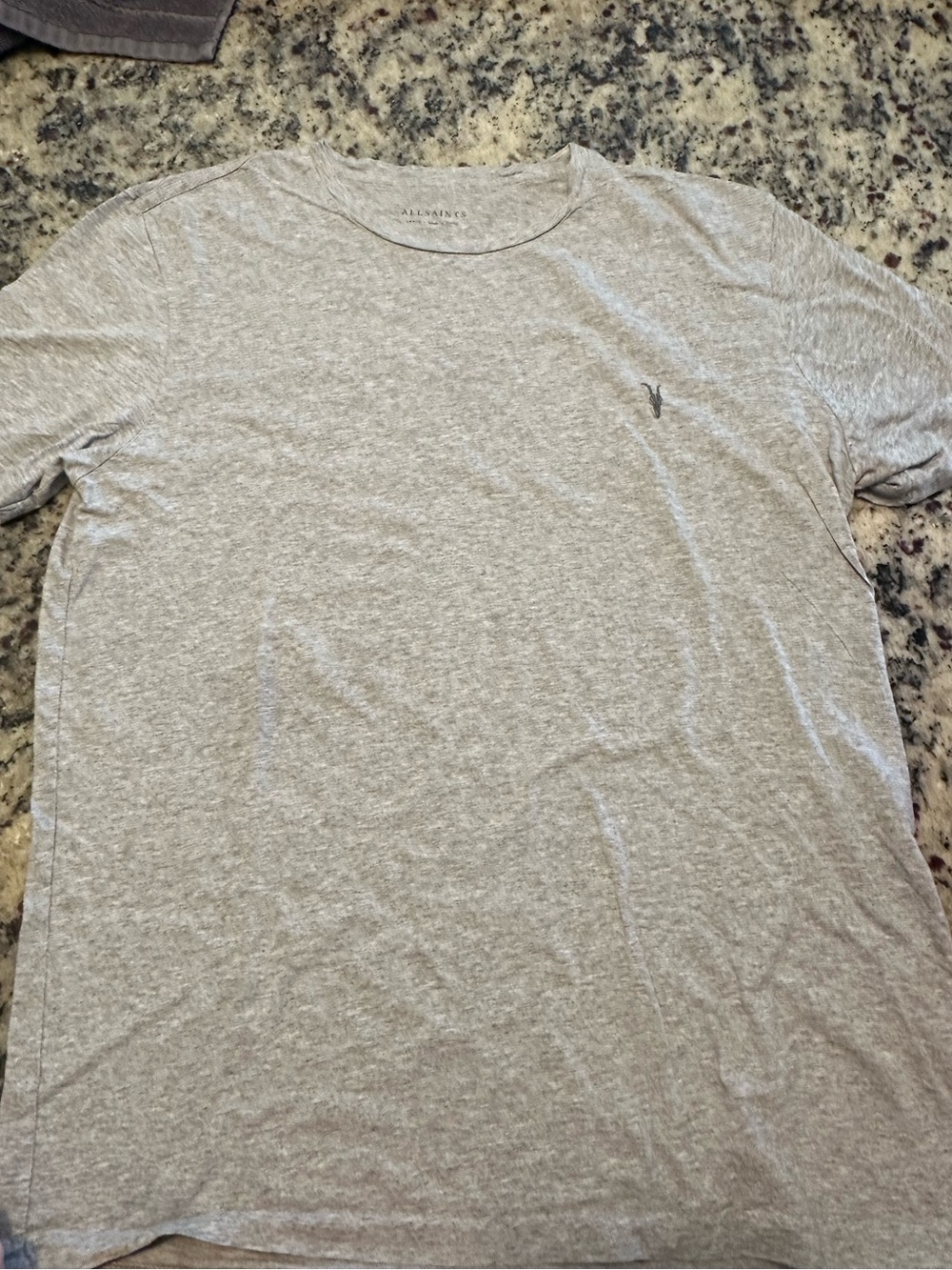 All Saints Men's Crew Neck Tee — Heather Gray